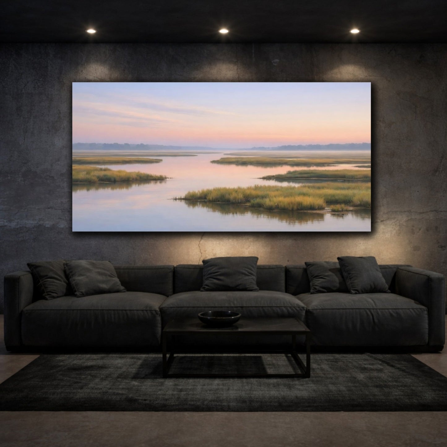 Nature Marshland Pastel - Canvas Wall Art Print - YesArtYes