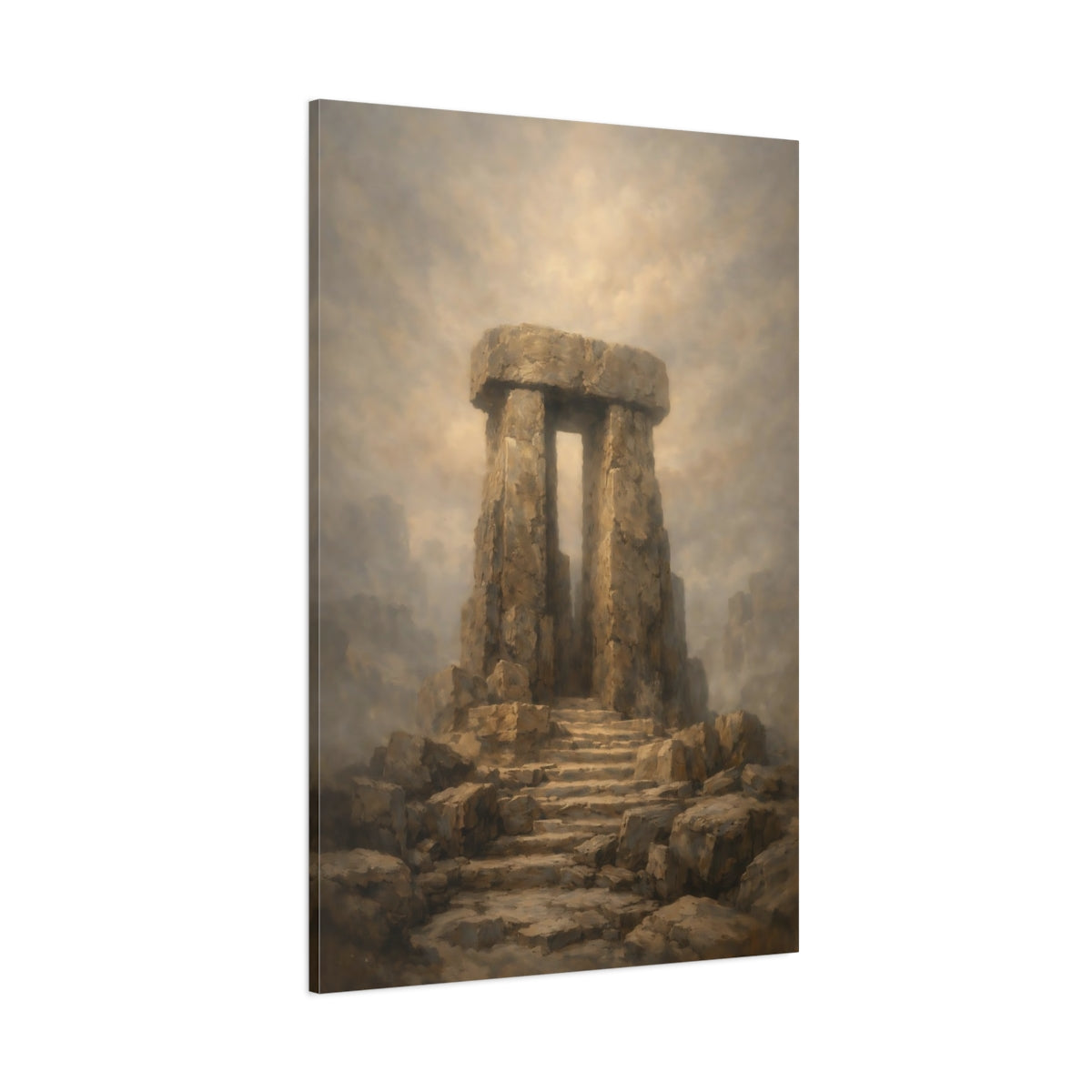 Main Mockup. Nature Megalith Ancient Stone Structure shown as stretched canvas wall art