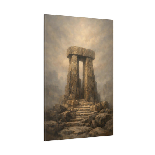 Main Mockup. Nature Megalith Ancient Stone Structure shown as stretched canvas wall art