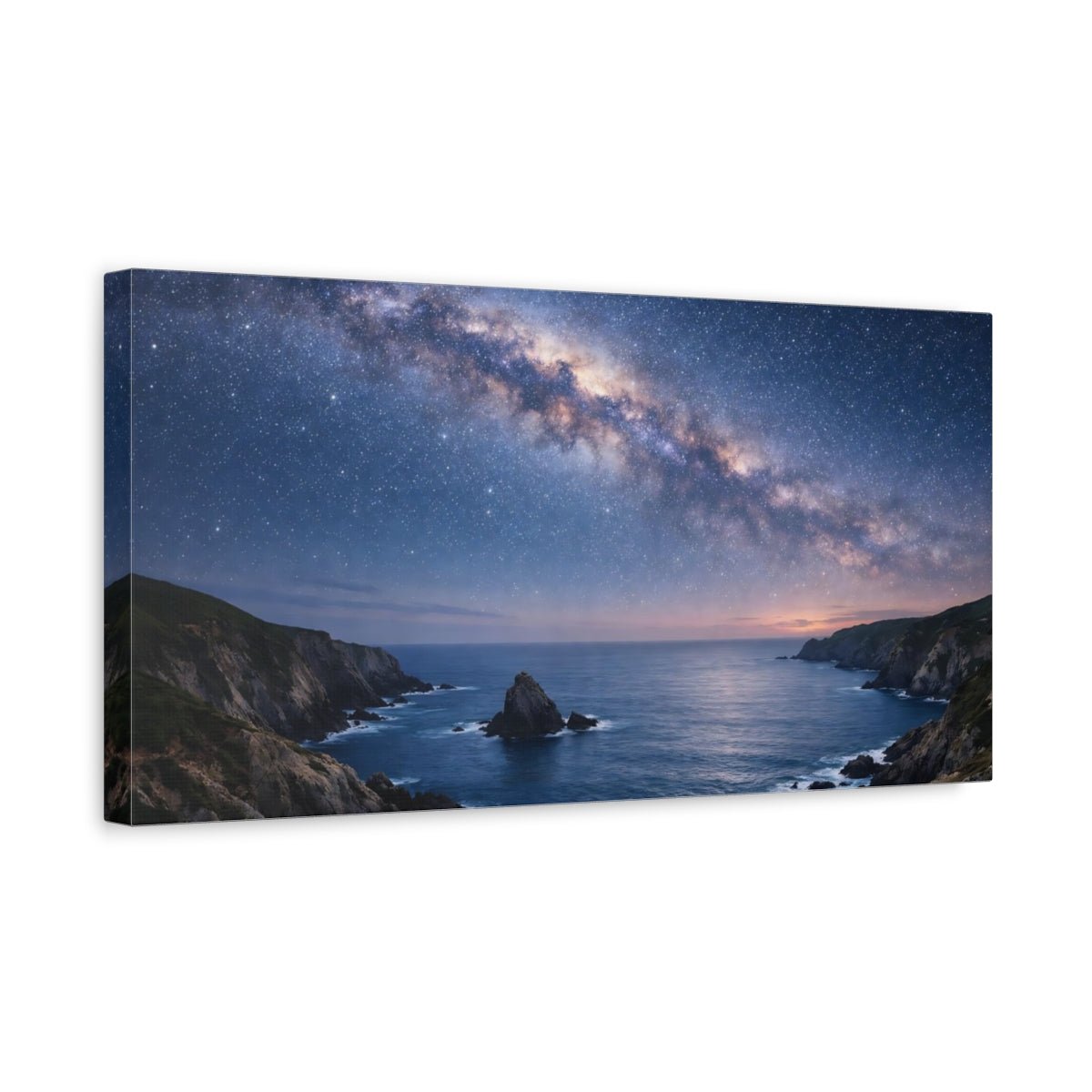 Nature Milky Way Blue Night Sky - Canvas Wall Art Print - YesArtYes