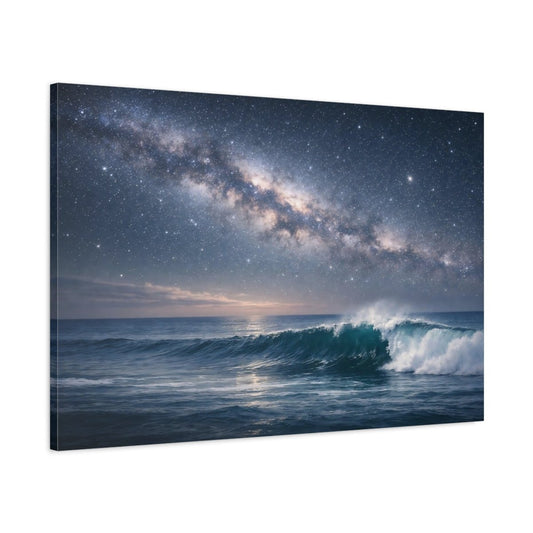 Nature Milky Way Ocean - Canvas Wall Art Print - YesArtYes