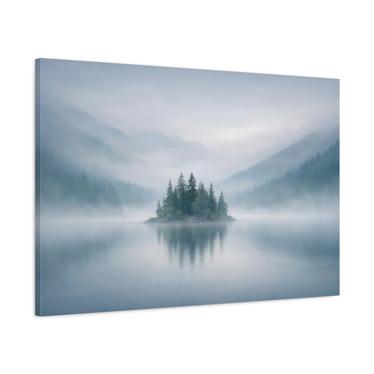 Nature Misty Island Landscape - Canvas Wall Art Print - YesArtYes
