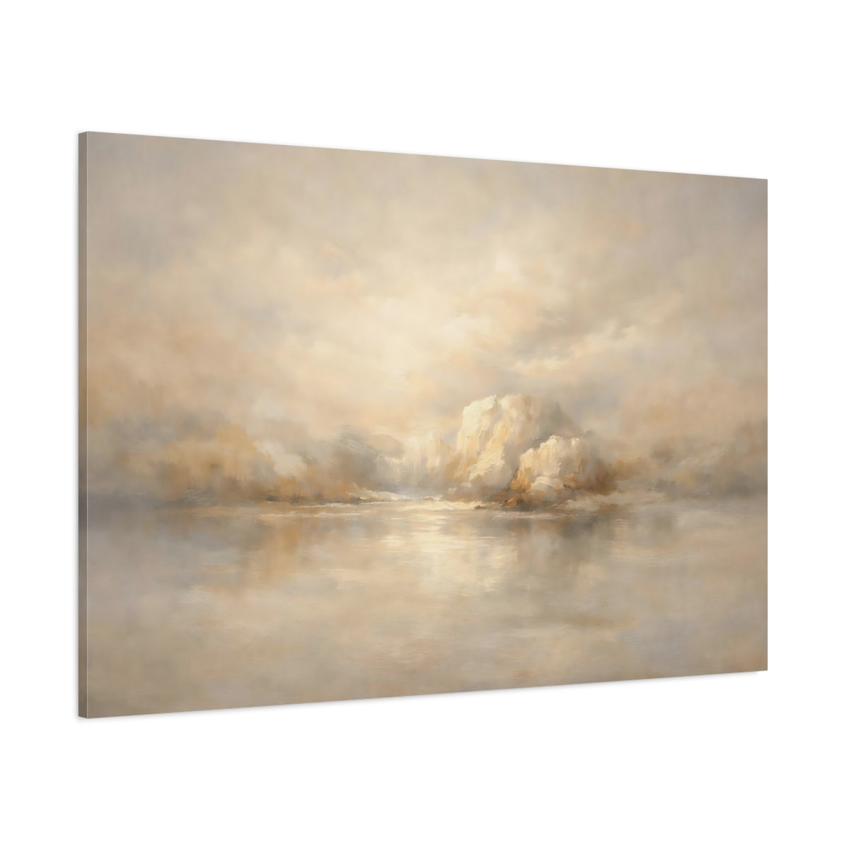 Main Mockup. Nature Misty Landscape Misty Landscape shown as stretched canvas wall art