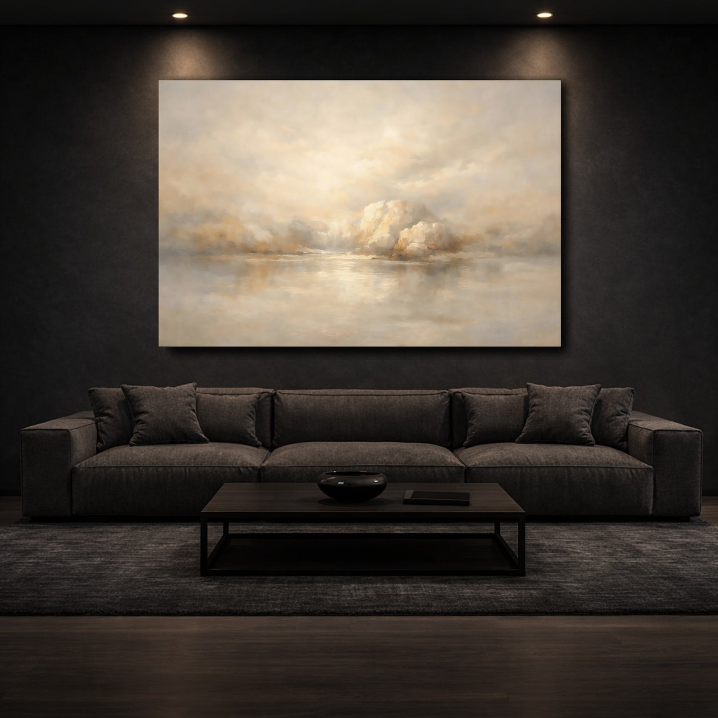 Mockup 2. Nature Misty Landscape Misty Landscape shown as stretched canvas wall art