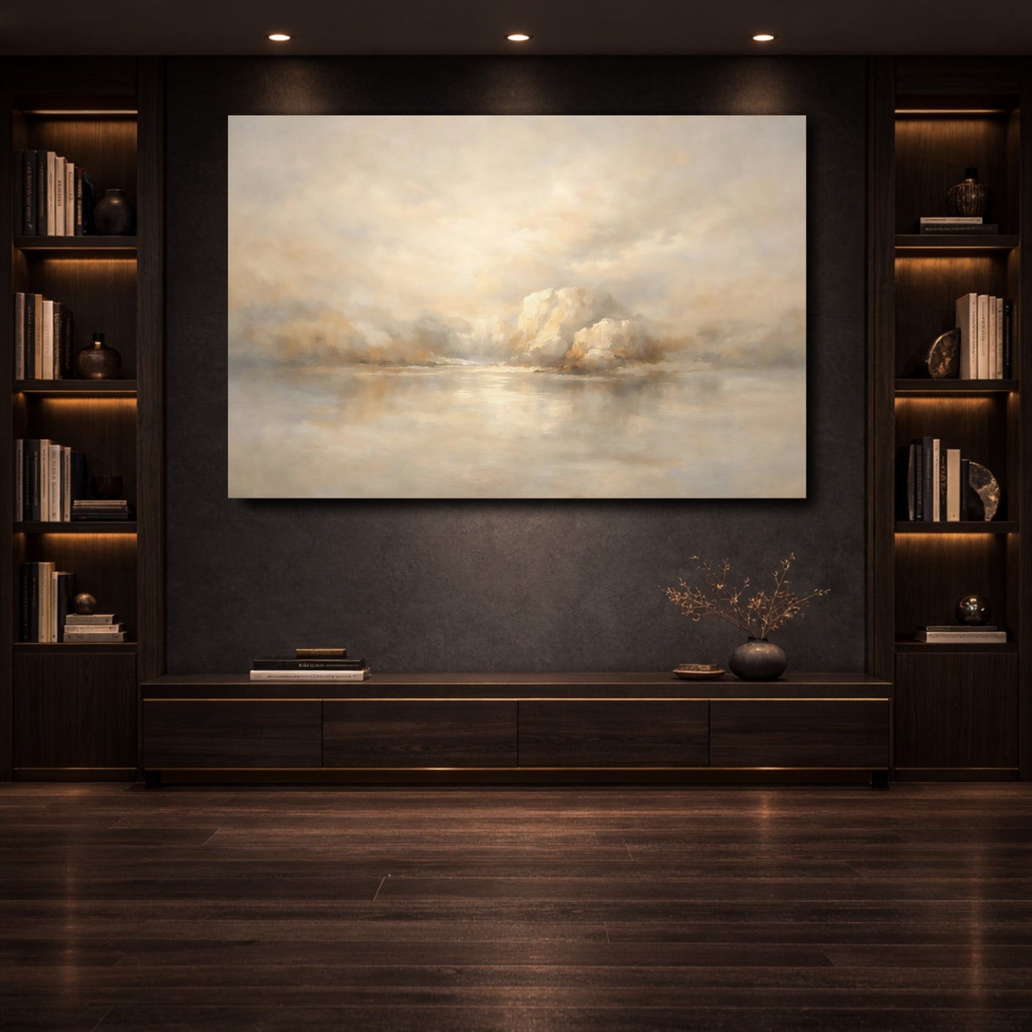 Mockup 3. Nature Misty Landscape Misty Landscape shown as stretched canvas wall art