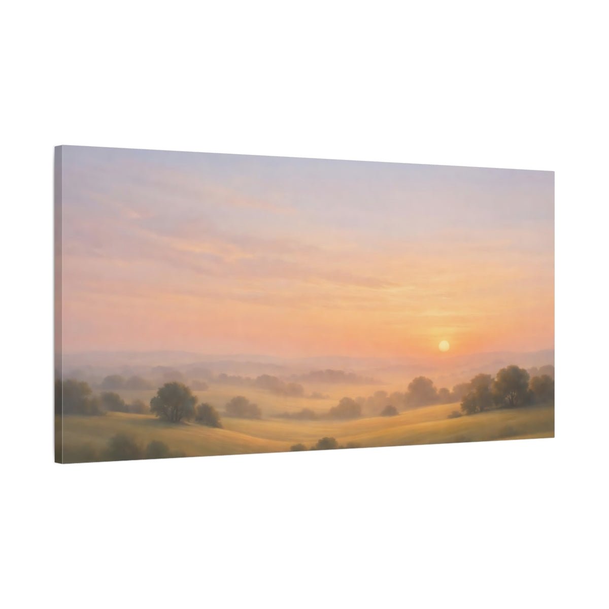 Nature Misty Landscape Pastel - Canvas Wall Art Print - YesArtYes