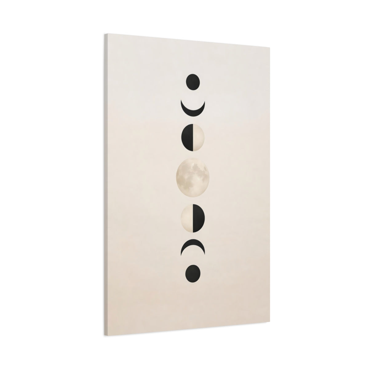 Nature Moon Phases Moon Phases Beige shown as stretched canvas wall art