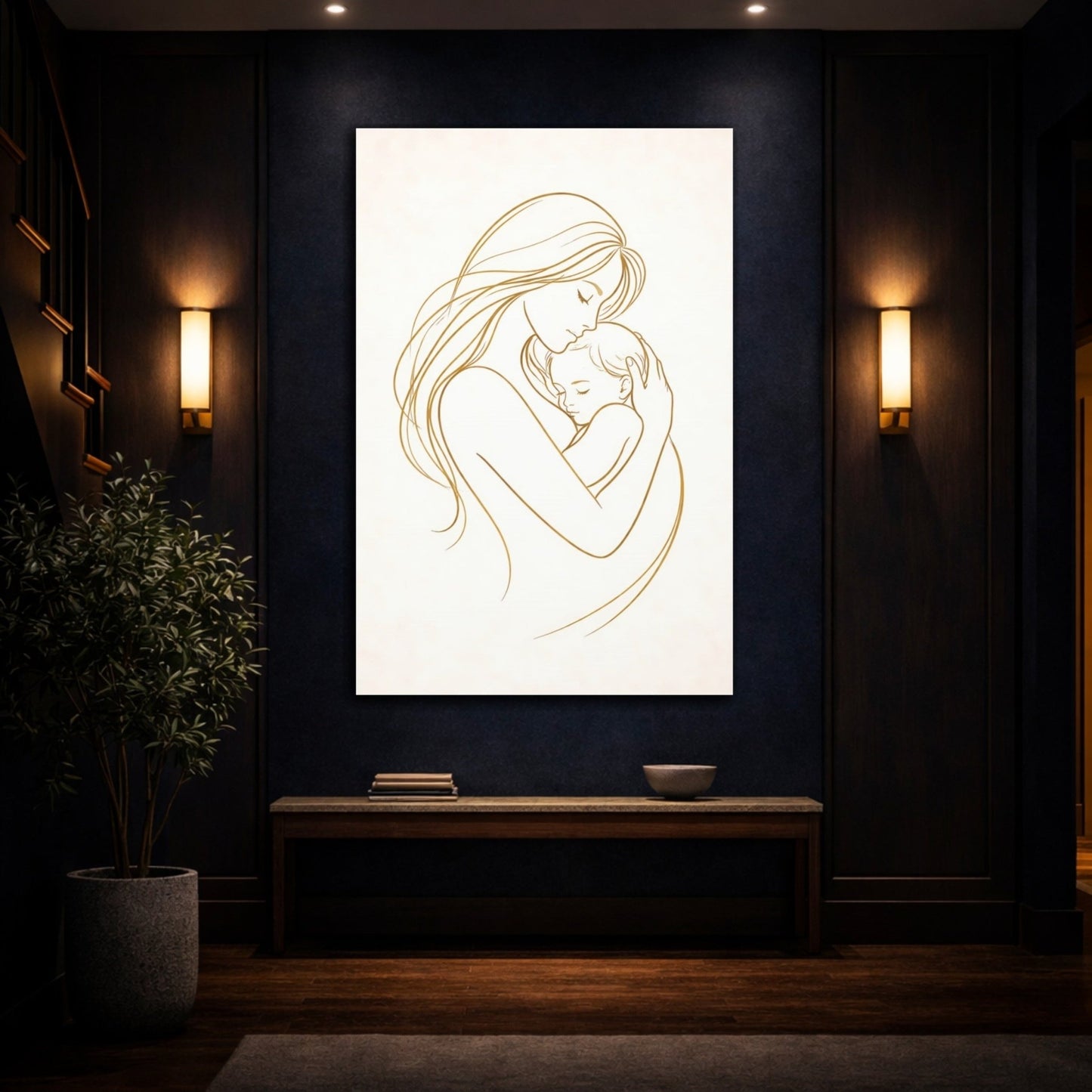 Nature Mother And Child - Canvas Wall Art Print - YesArtYes