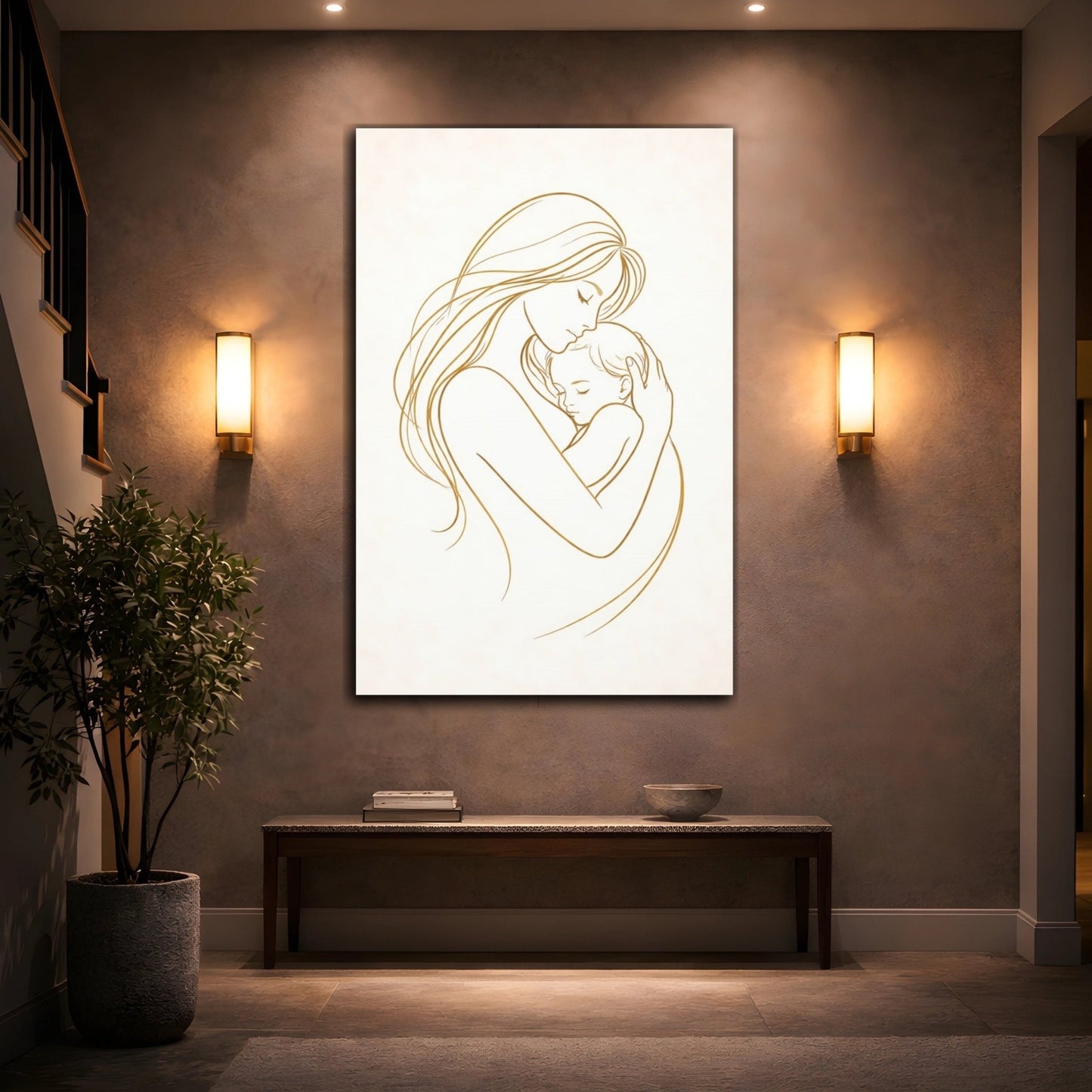 Nature Mother And Child - Canvas Wall Art Print - YesArtYes
