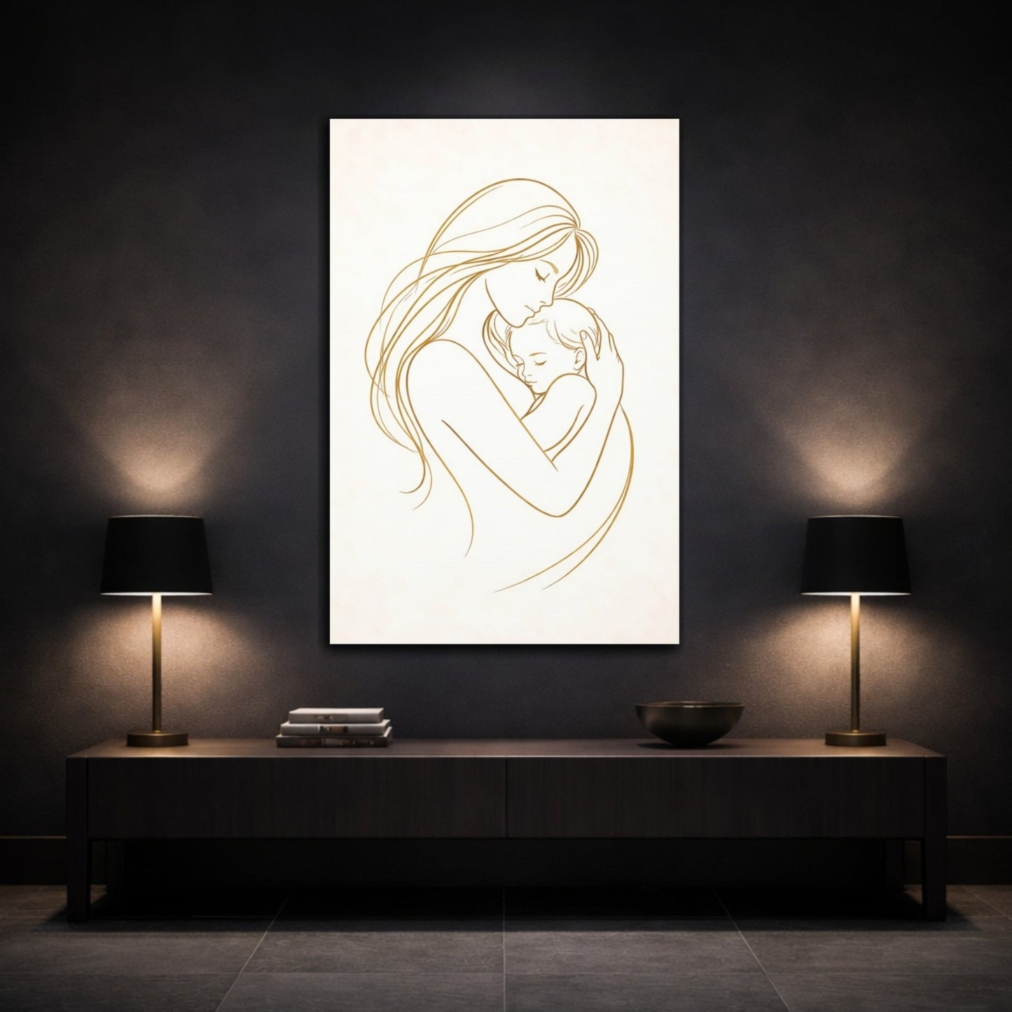 Nature Mother And Child - Canvas Wall Art Print - YesArtYes