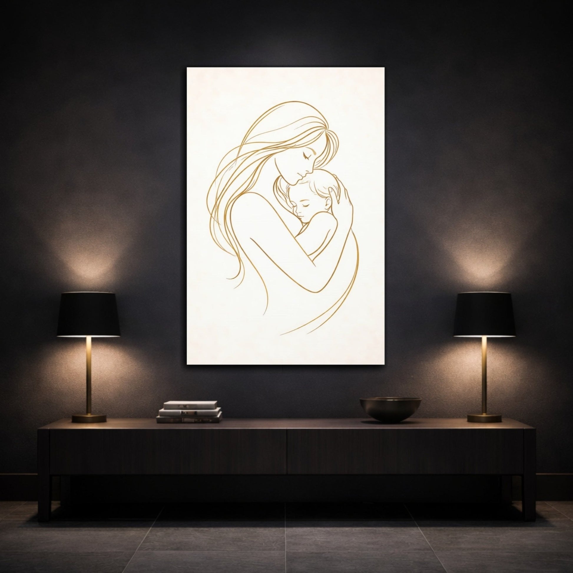 Nature Mother And Child - Canvas Wall Art Print - YesArtYes