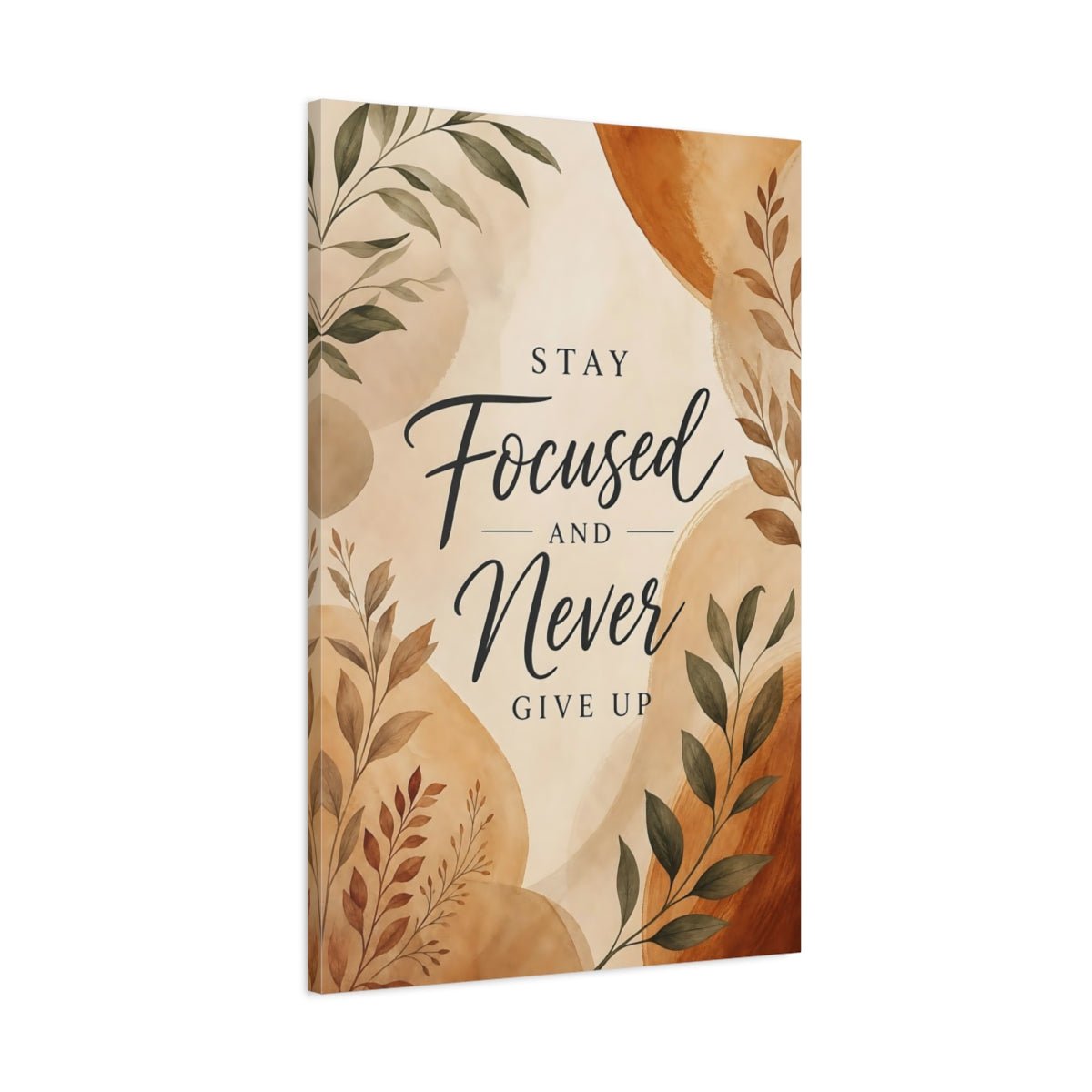 Nature Motivational Quote Earthy Tones Canvas Print – Office, Study Area - YesArtYes