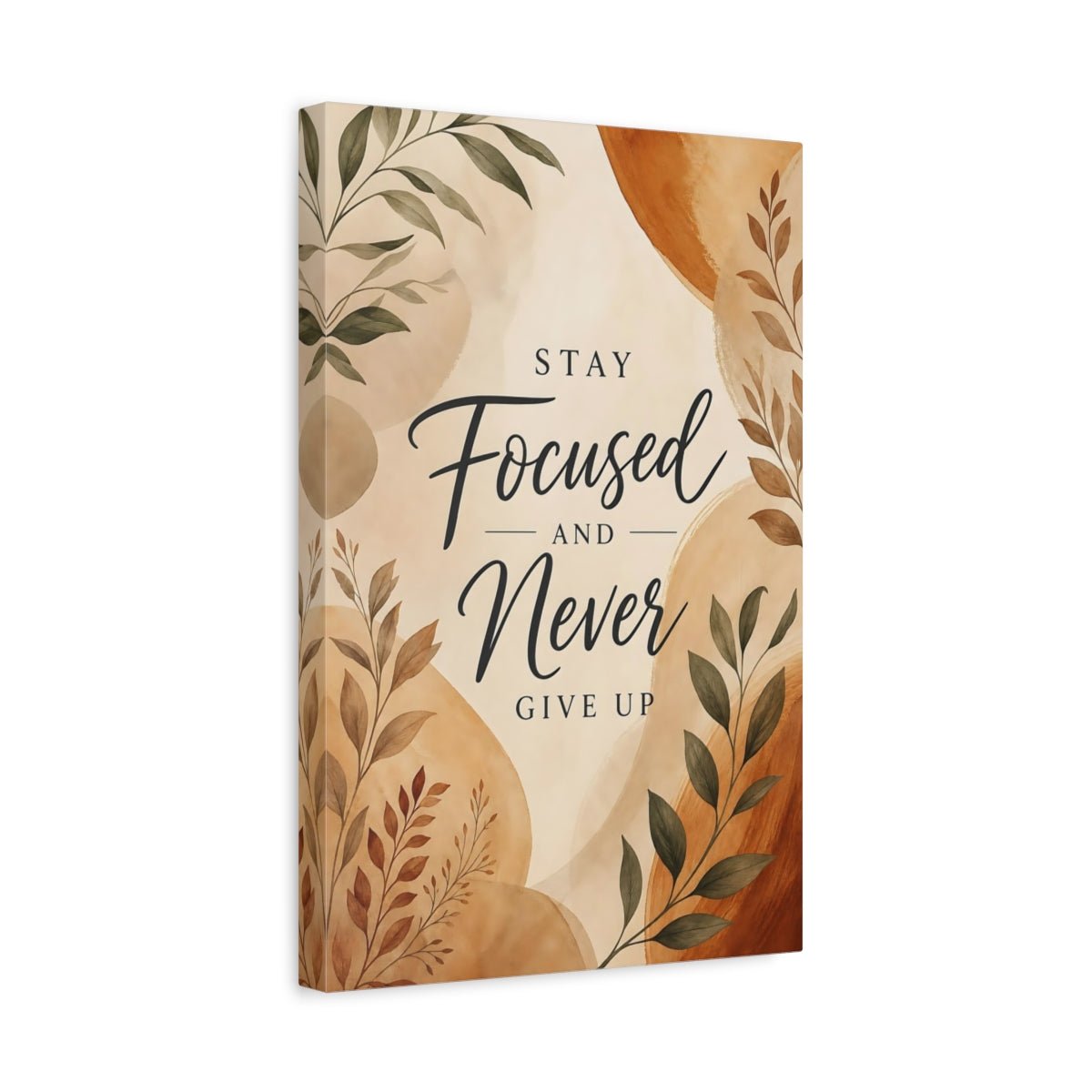 Nature Motivational Quote Earthy Tones Canvas Print – Office, Study Area - YesArtYes