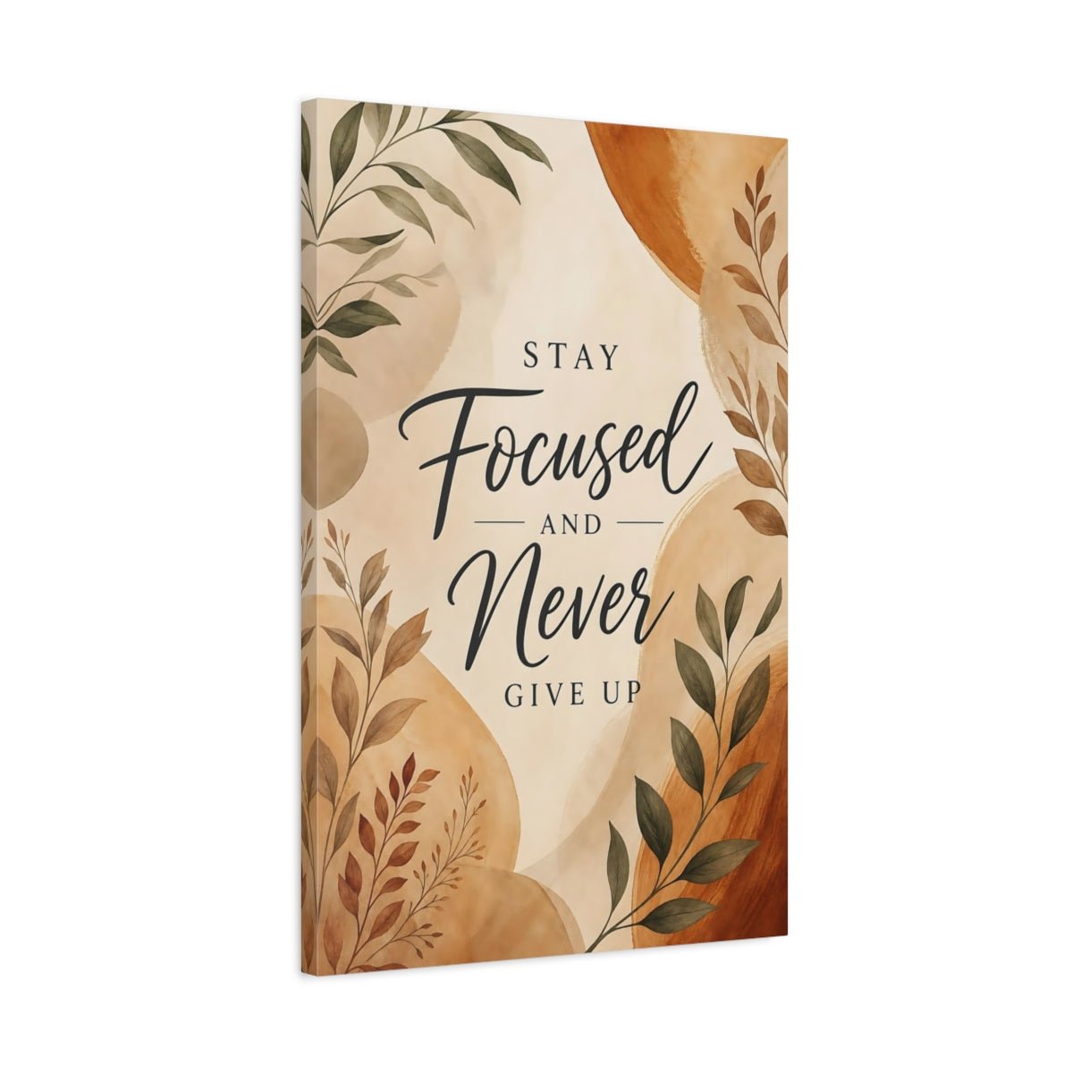 Nature Motivational Quote Earthy Tones Canvas Print – Office, Study Area - YesArtYes