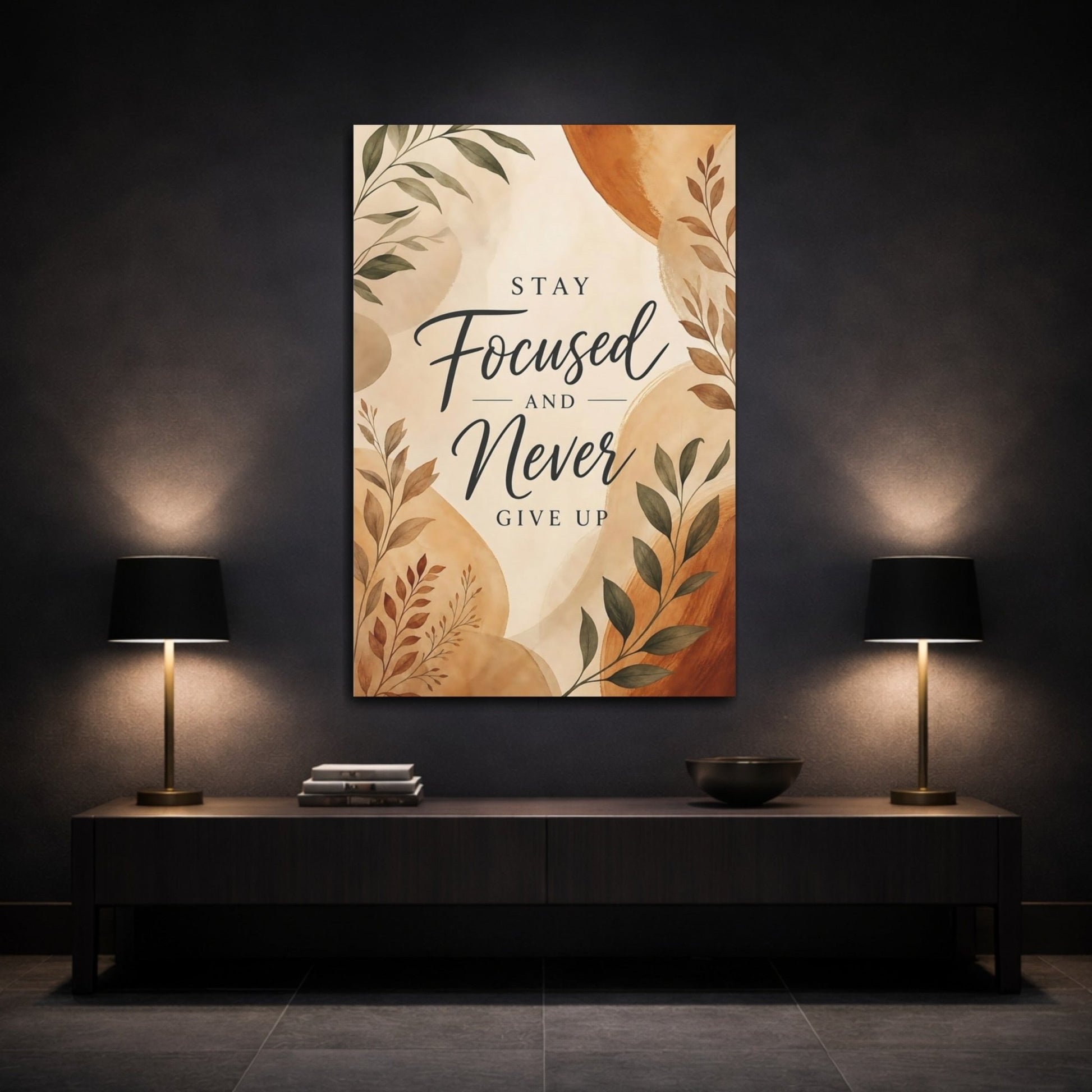Nature Motivational Quote Earthy Tones Canvas Print – Office, Study Area - YesArtYes