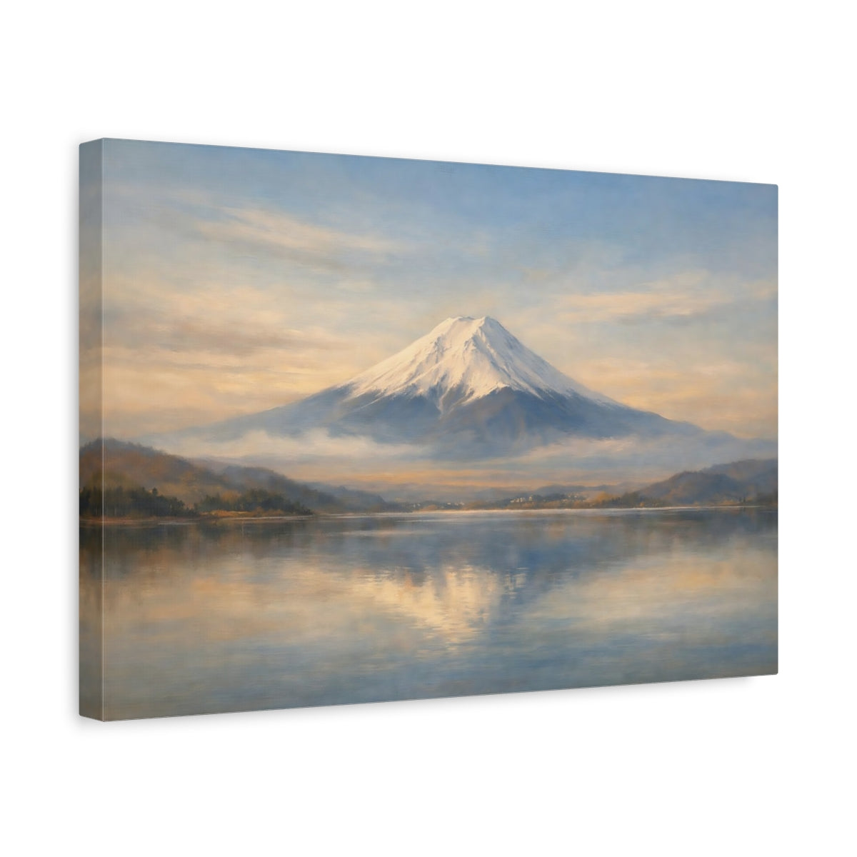 Side Mockup 4. Nature Mount Fuji Mount Fuji Landscape shown as stretched canvas wall art
