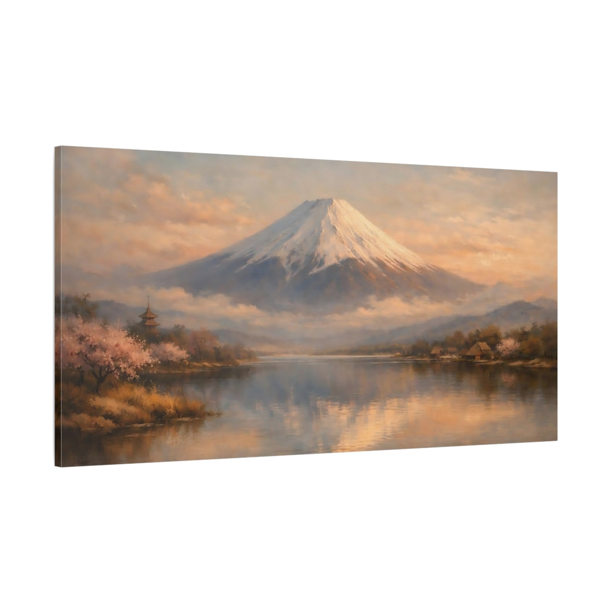 Main Mockup. Nature Mount Fuji Mount Fuji Landscape shown as stretched canvas wall art
