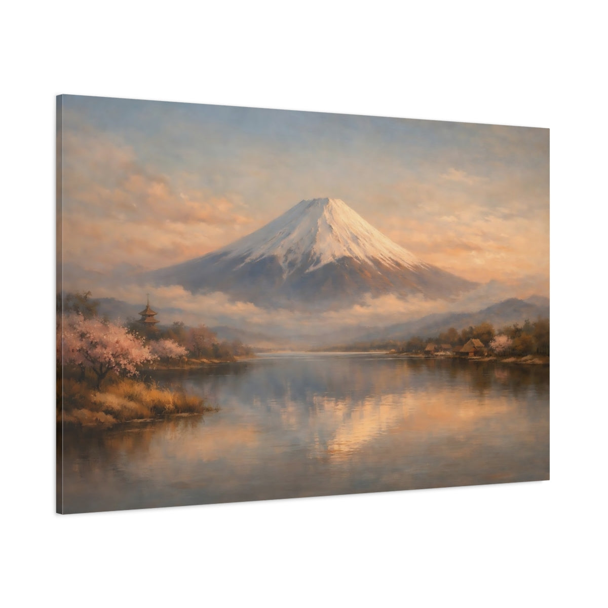 Main Mockup. Nature Mount Fuji Mount Fuji View shown as stretched canvas wall art