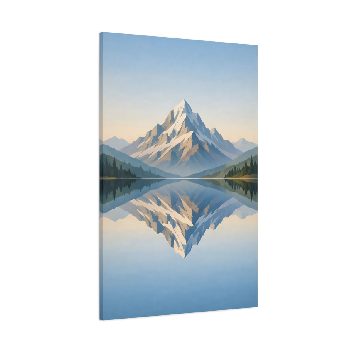 Main Mockup. Nature Mountain Blue Mountains shown as stretched canvas wall art