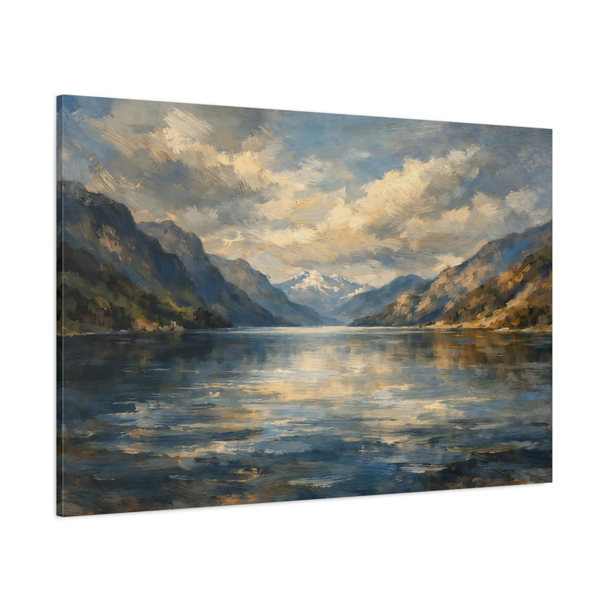 Main Mockup. Nature Mountain Lake Mountain Lake Landscape shown as stretched canvas wall art