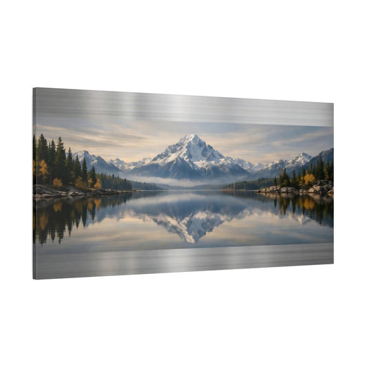 Main Mockup. Nature Mountain Lake Mountain Lake Reflection shown as stretched canvas wall art