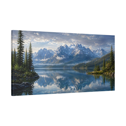 Main Mockup. Nature Mountain Lake Mountain Lake Scenic shown as stretched canvas wall art