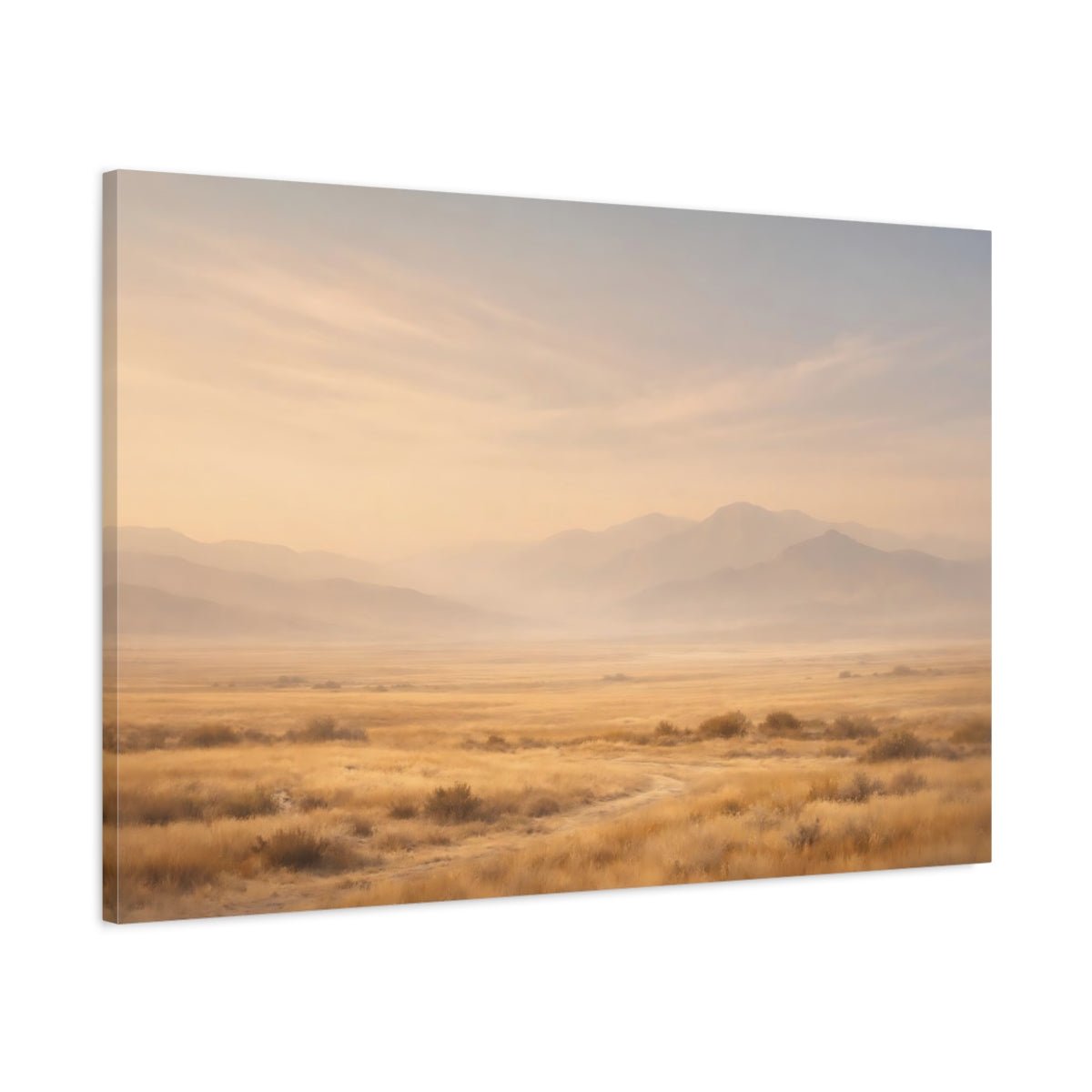 Nature Mountain Landscape Golden Hues - Canvas Wall Art Print - YesArtYes