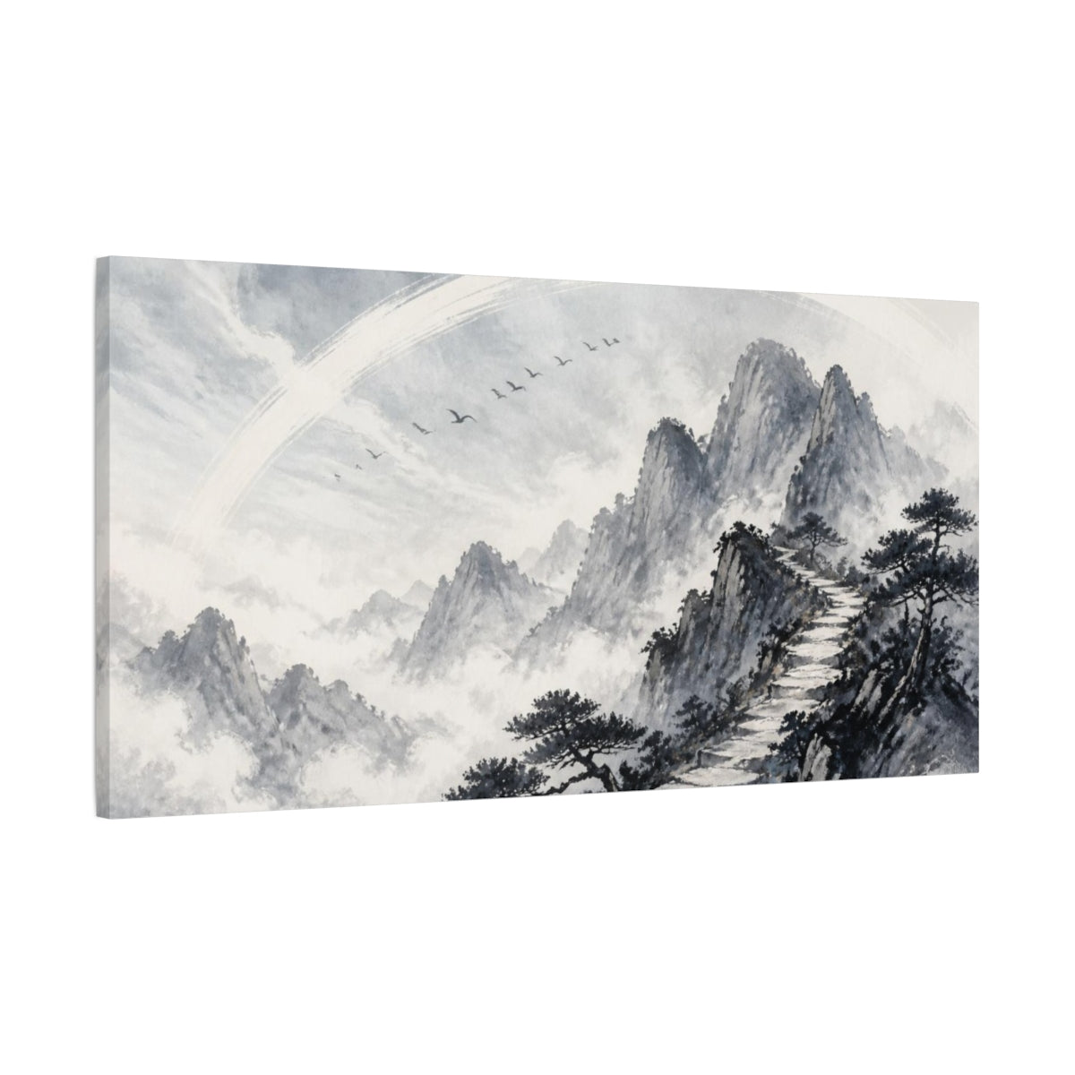 Main Mockup. Nature Mountain Path shown as canvas print