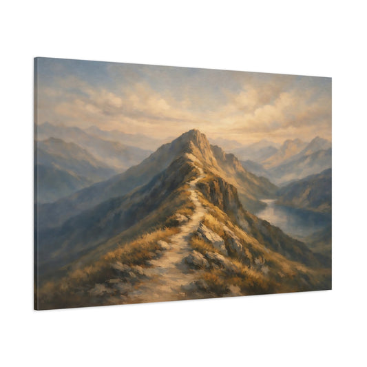 Main Mockup. Nature Mountain Path Mountain Landscape shown as stretched canvas wall art