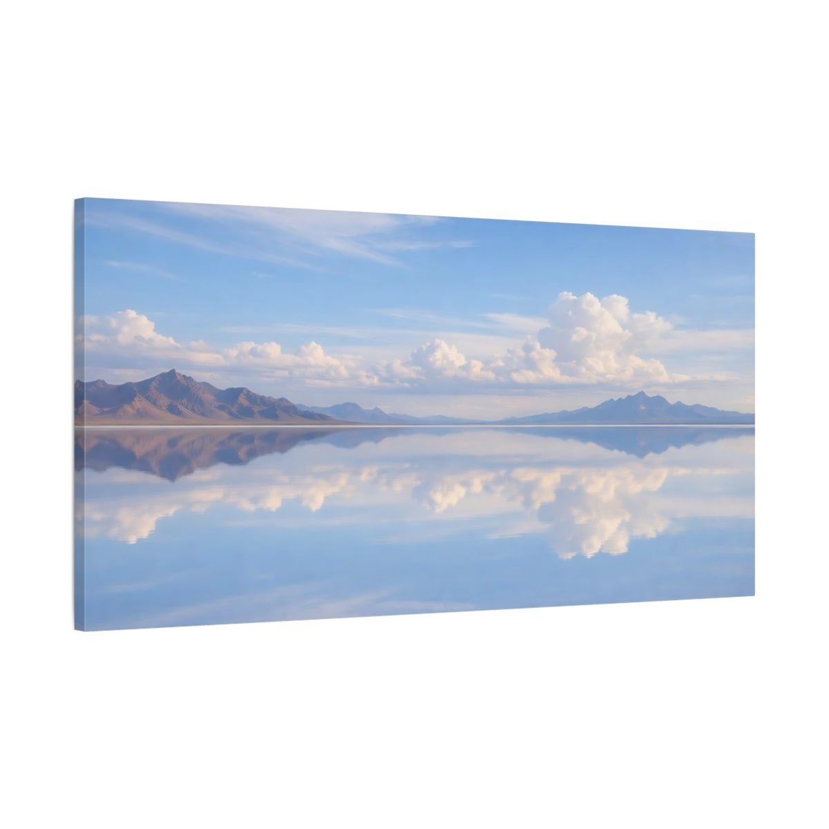 Nature Mountain Reflection Blue - Canvas Wall Art Print - YesArtYes