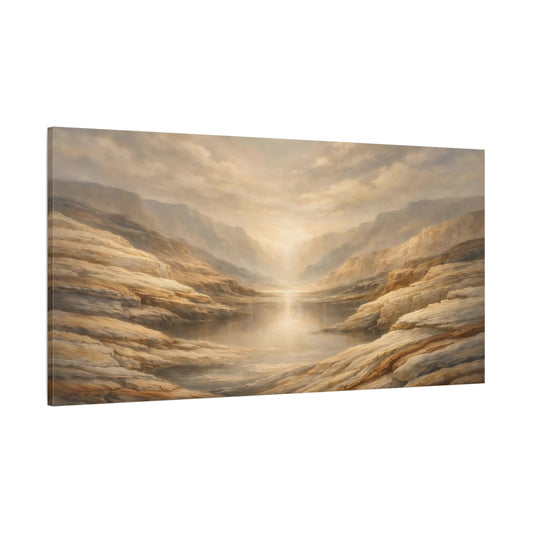 Main Mockup. Nature Mountain Valley Earthy Landscape shown as stretched canvas wall art