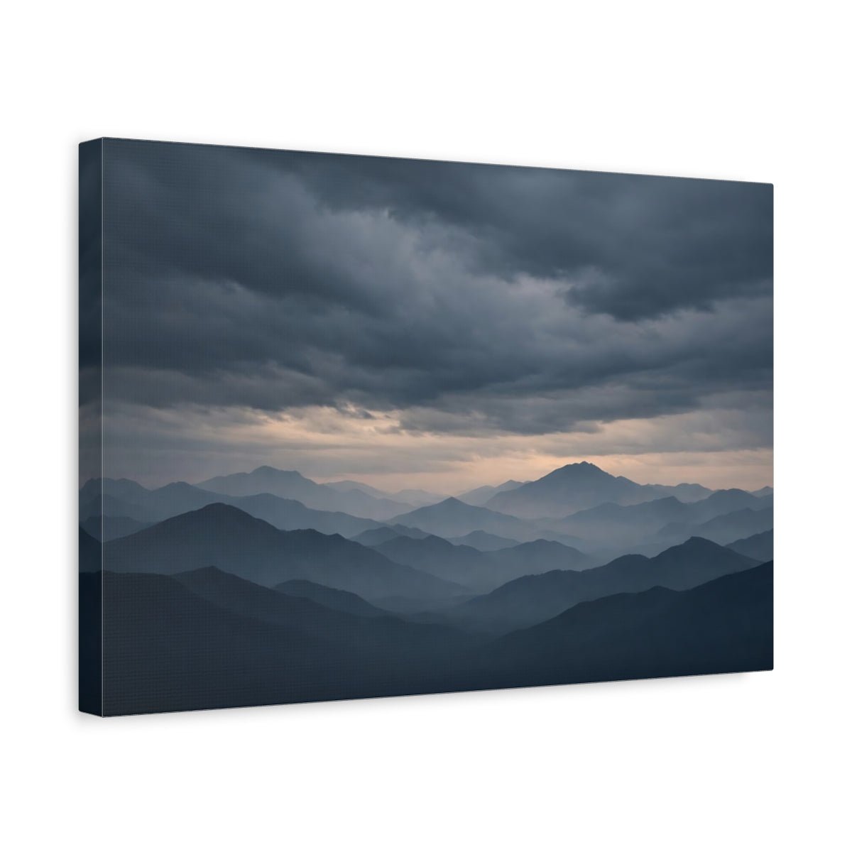 Nature Mountains Blue And Grey - Canvas Wall Art Print - YesArtYes