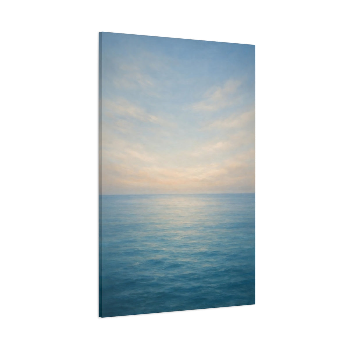 Main Mockup. Nature Ocean Blue Ocean Sky shown as stretched canvas wall art
