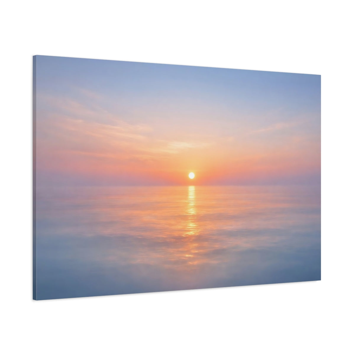 Nature Ocean Sunset shown as stretched canvas wall art