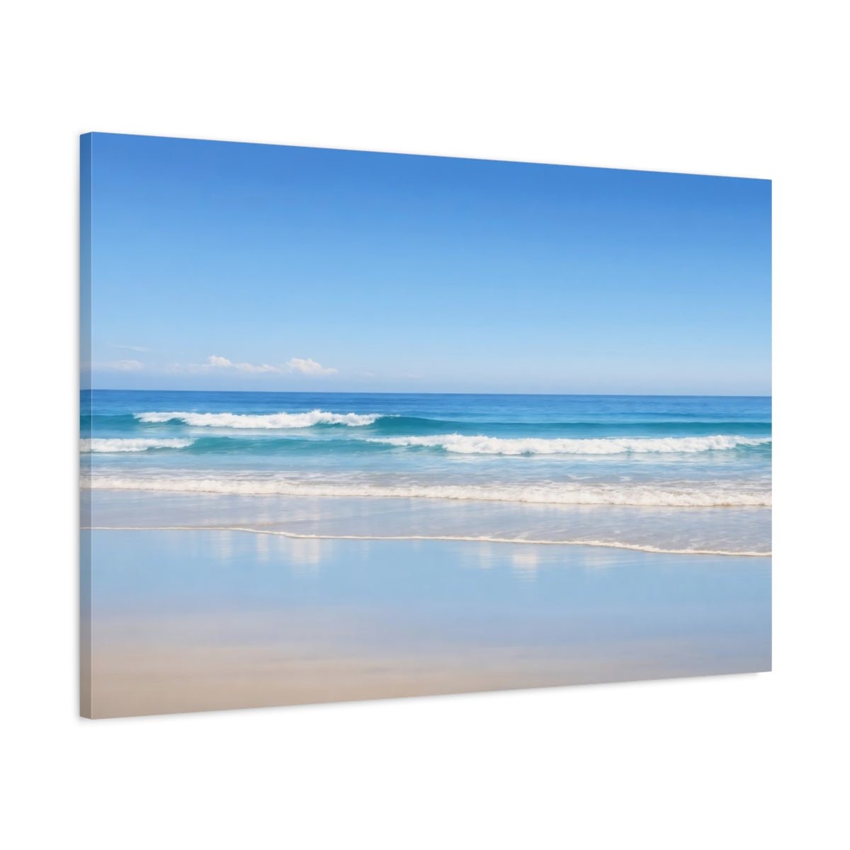 Nature Ocean Waves Blue - Canvas Wall Art Print - YesArtYes