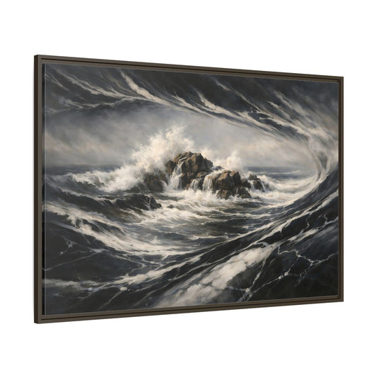 Main Mockup. Nature Ocean Waves Stormy Ocean shown as stretched canvas wall art