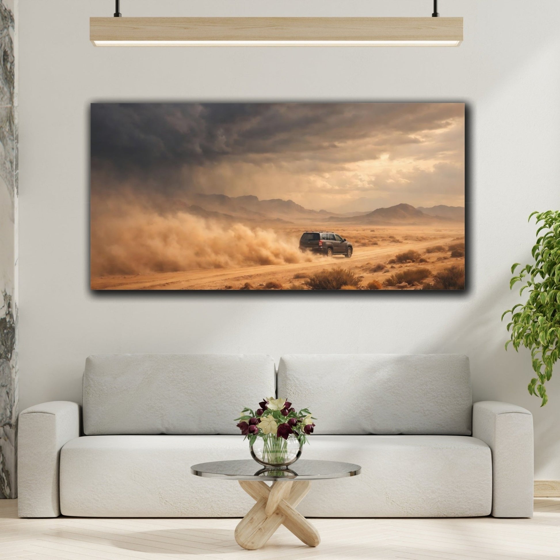 Nature Off - Road Vehicle Desert - Canvas Wall Art Print - YesArtYes