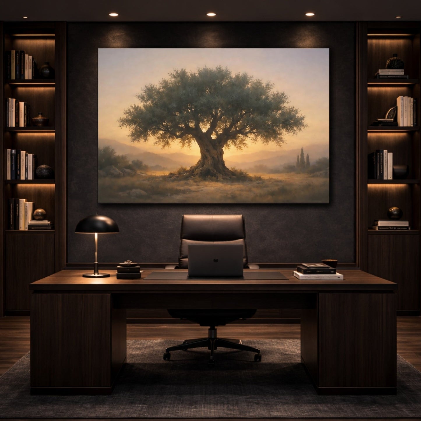 Nature Olive Tree Golden Landscape - Canvas Wall Art Print - YesArtYes