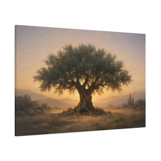Nature Olive Tree Golden Landscape - Canvas Wall Art Print - YesArtYes