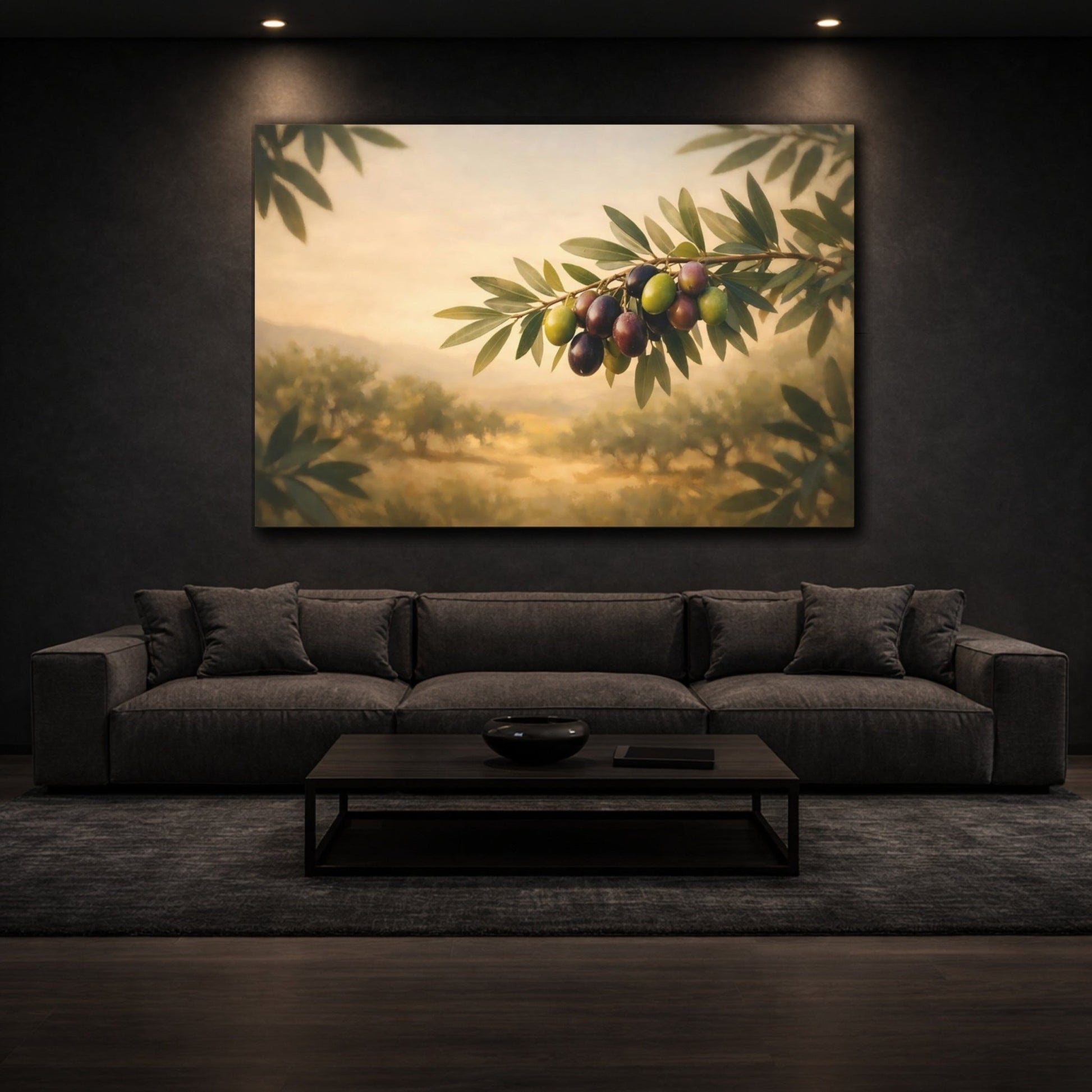 Nature Olives Green - Canvas Wall Art Print - YesArtYes