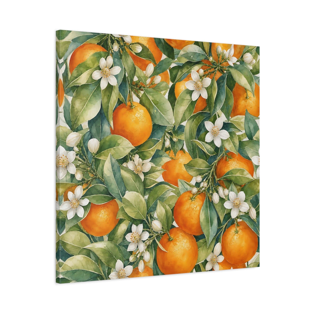 Main Mockup. Nature Oranges Orange Botanical shown as stretched canvas wall art
