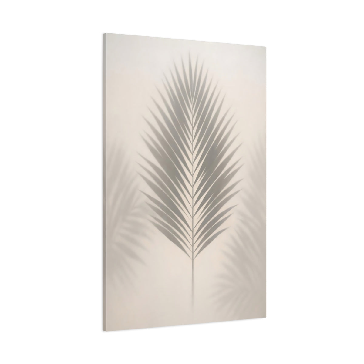 Nature Palm Shadow Palm Shadow Beige shown as stretched canvas wall art