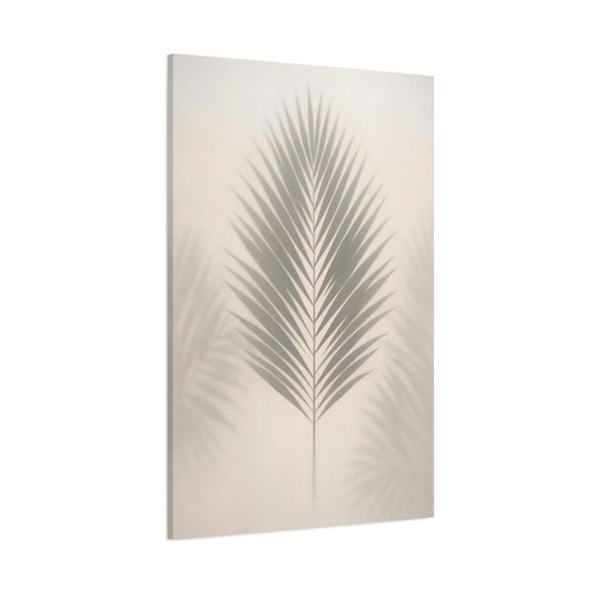 Nature Palm Shadow Palm Shadow Beige shown as stretched canvas wall art