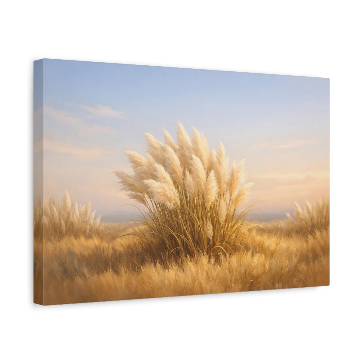 Nature Pampas Grass Golden - Canvas Wall Art Print - YesArtYes