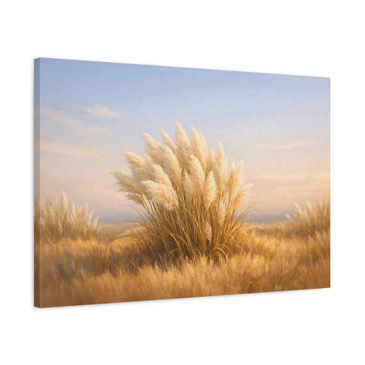 Nature Pampas Grass Golden - Canvas Wall Art Print - YesArtYes