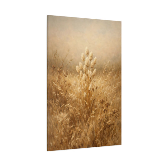 Main Mockup. Nature Pampas Grass Golden Pampas Field shown as stretched canvas wall art