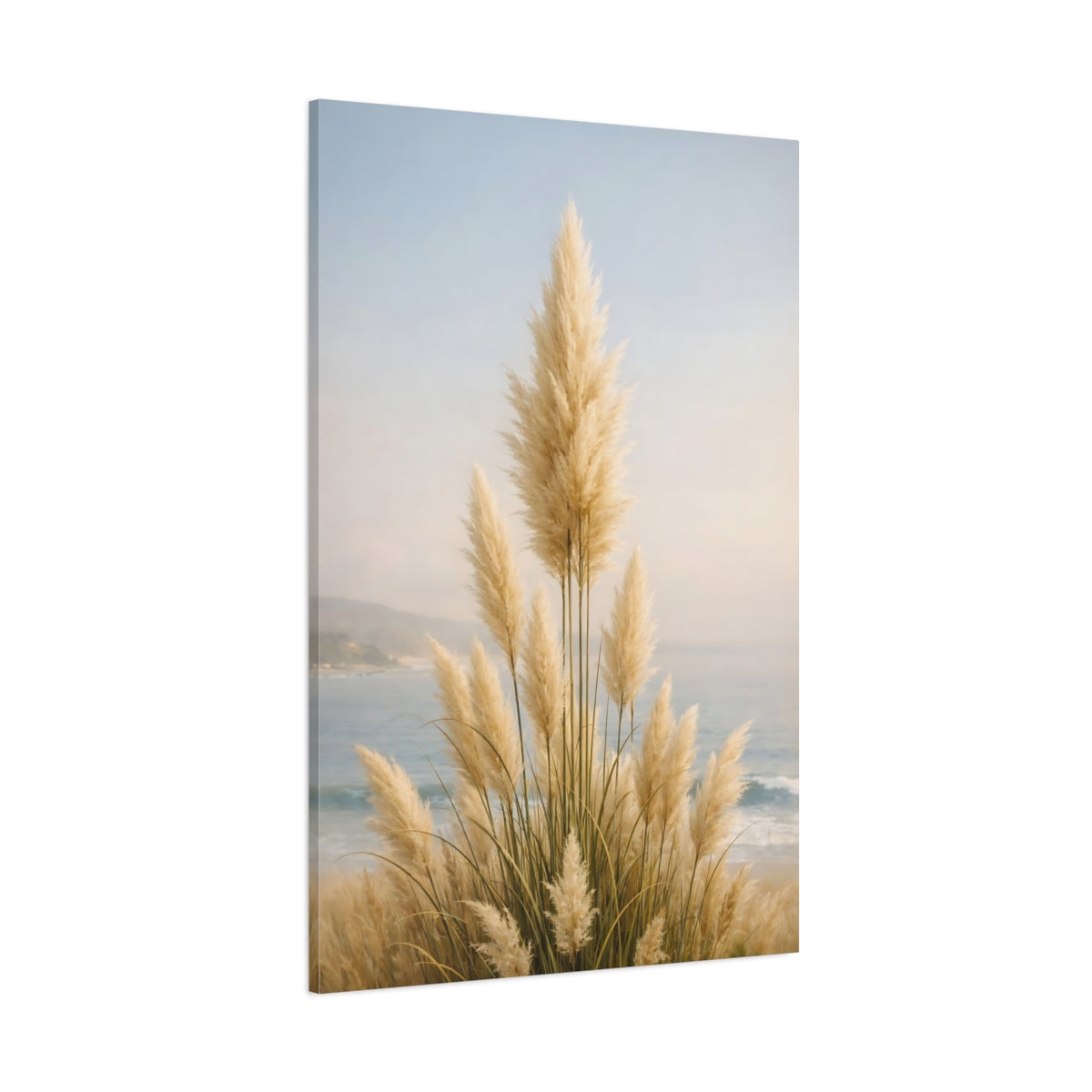 Main Mockup. Nature Pampas Grass Pampas Grass Coastal shown as stretched canvas wall art