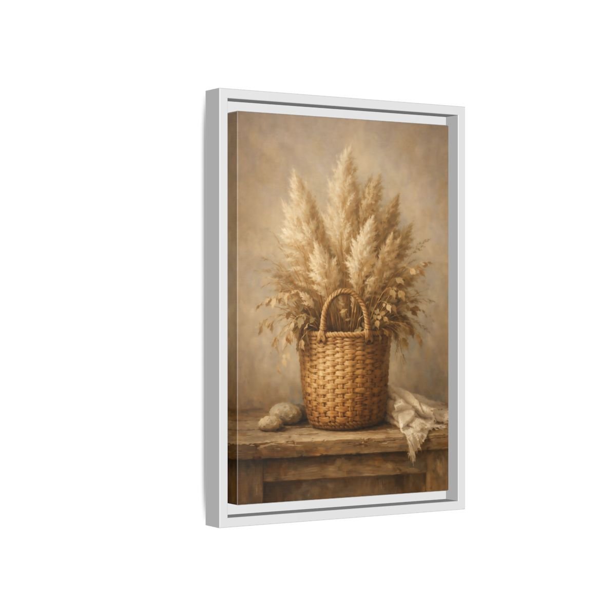 Nature Pampas Grass Still - Framed Canvas Wall Art Print - YesArtYes