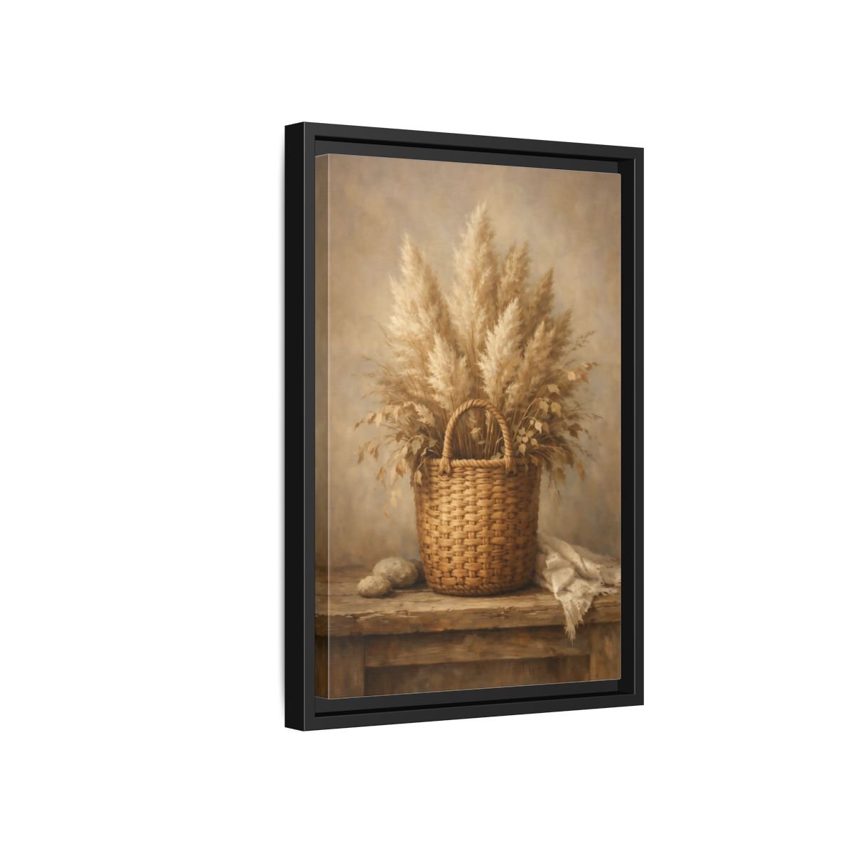 Nature Pampas Grass Still - Framed Canvas Wall Art Print - YesArtYes