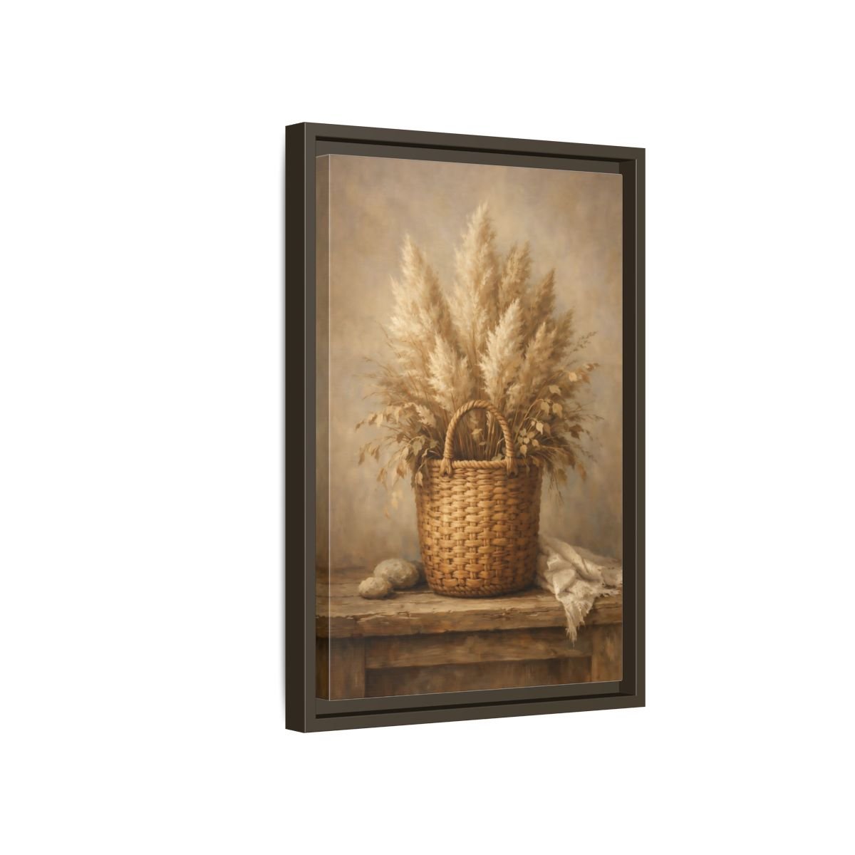 Nature Pampas Grass Still - Framed Canvas Wall Art Print - YesArtYes
